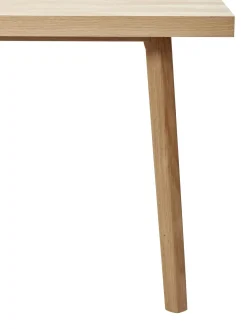 Mesa De Comedor De Madera De Roble Diseno Espiga Herringbone, 160 X 80 Cm