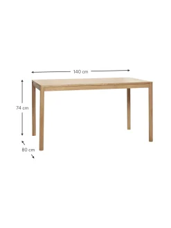 Mesa De Comedor De Roble Acorn, 140 X 80 Cm