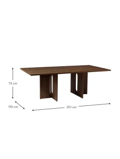 Mesa De Comedor En Madera Oscura Androgyne, Tamanos Diferentes