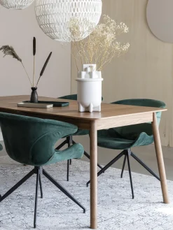 Mesa De Comedor Extensible De Madera De Nogal Glimps, 180- 240 X 90 Cm