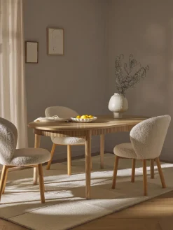 Mesa De Comedor Extensible De Madera De Roble Calary