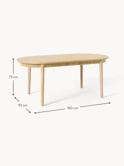 Mesa De Comedor Extensible De Madera De Roble Calary