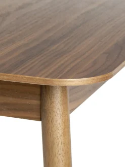 Mesa De Comedor Extensible De Madera De Nogal Glimps, 120- 62 X 80 Cm