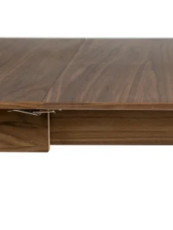 Mesa De Comedor Extensible De Madera De Nogal Glimps, 120- 62 X 80 Cm