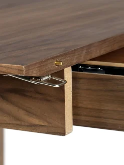 Mesa De Comedor Extensible De Madera De Nogal Glimps, 180- 240 X 90 Cm