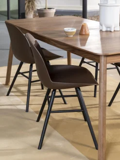 Mesa De Comedor Extensible De Madera De Nogal Glimps, 180- 240 X 90 Cm
