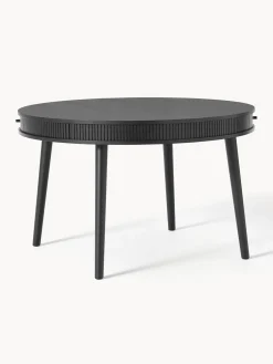 Mesa De Comedor Redonda Calary, Con Espacio De Almacenamiento