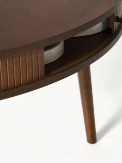 Mesa De Comedor Redonda Calary, Con Espacio De Almacenamiento