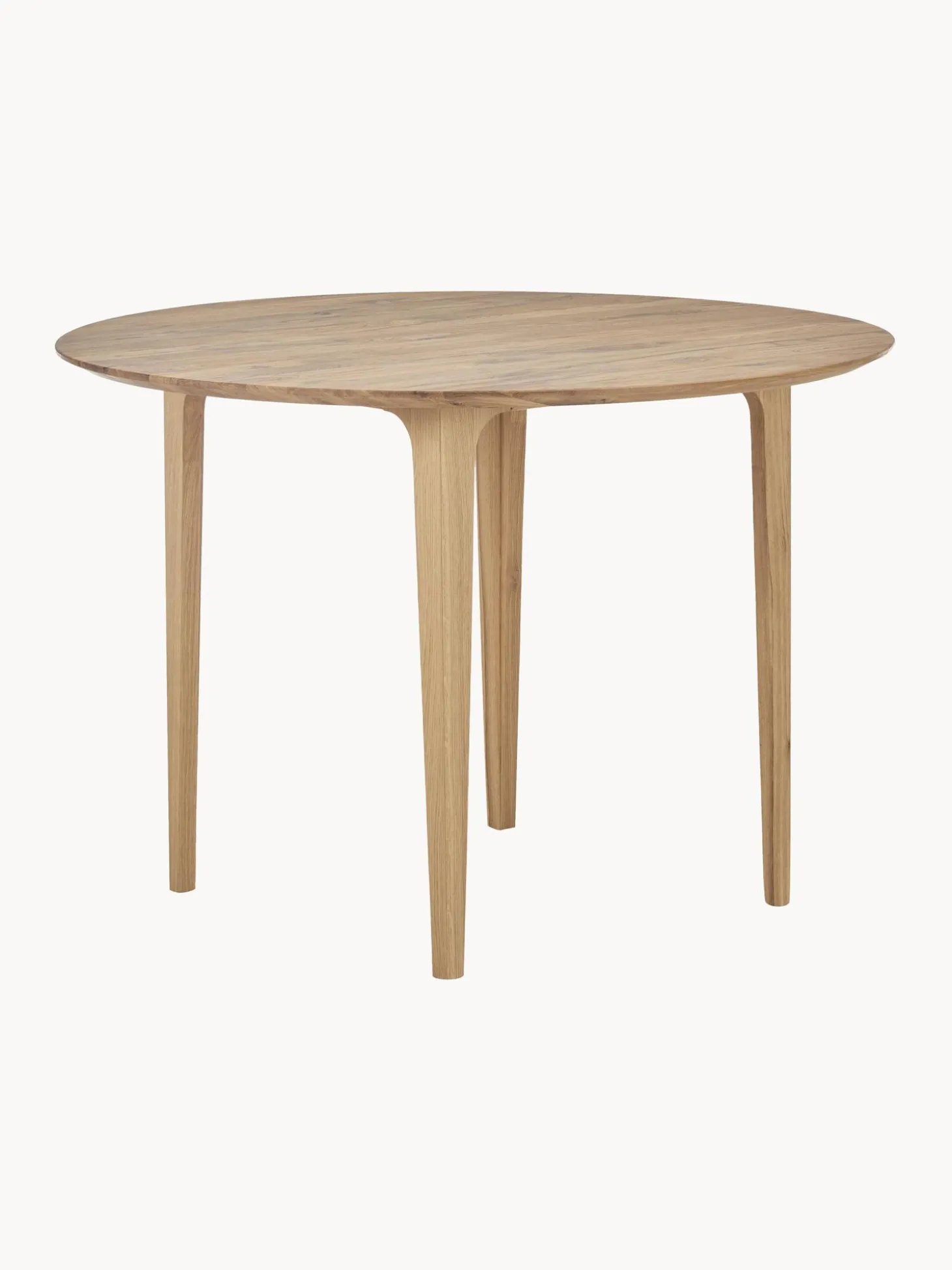 Mesa De Comedor Redonda De Madera De Roble Maciza Archie, O 110 Cm