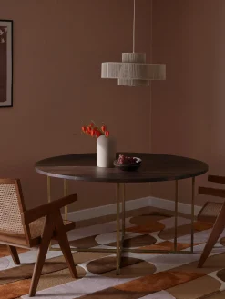 Mesa De Comedor Redonda De Madera De Mango Luca, Tamanos Diferentes