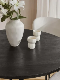 Mesa De Comedor Redonda De Madera De Mango Luca, Tamanos Diferentes