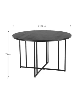 Mesa De Comedor Redonda De Madera De Mango Luca, Tamanos Diferentes