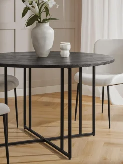 Mesa De Comedor Redonda De Madera De Mango Luca, Tamanos Diferentes