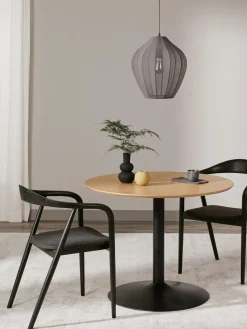 Mesa De Comedor Redonda En Fresno Menorca, O 100 Cm