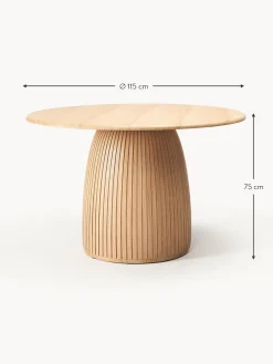 Mesa De Comedor Redonda En Roble Nelly, Tamanos Diferentes