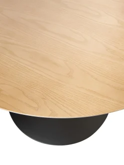 Mesa De Comedor Redonda En Fresno Menorca, O 100 Cm