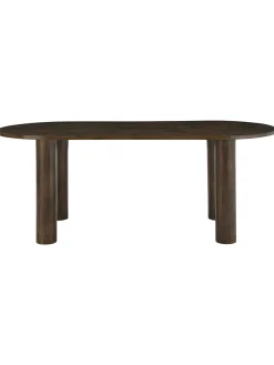 Mesa Ovalada De Madera De Mango Grow