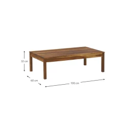 Mesa Para Exterior De Madera De Acacia Bo, 100 X 60 Cm