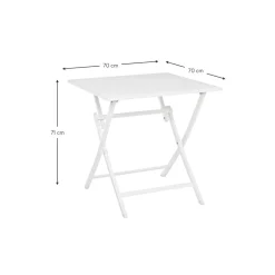 Mesa Plegable Para Exterior Elin, 70 X 70 Cm