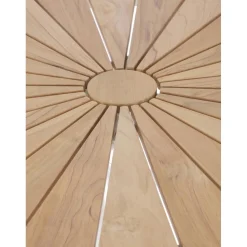 Mesa Redonda Para Exterior Hard & Ellen, Tablero De Madera De Teca
