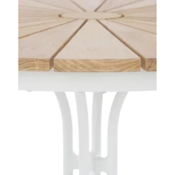 Mesa Redonda Para Exterior Hard & Ellen, Tablero De Madera De Teca