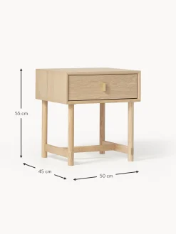 Mesilla De Noche Con Cajon De Roble Diana