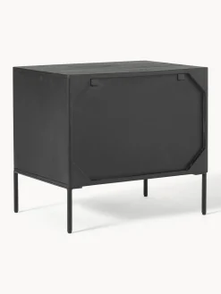 Mesilla De Noche Con Cajones De Madera De Mango Maciza June