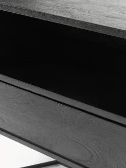 Mesilla De Noche De Madera De Mango Maciza Luca, Con Cajon