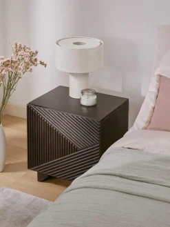 Mesilla De Noche De Madera De Mango Maciza Louis