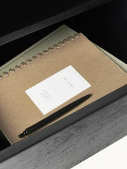 Mesilla De Noche De Madera De Mango Maciza Luca, Con Cajon