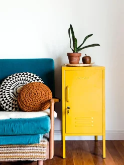 Mesilla De Noche Taquilla De Metal The Shorty, Con Abertura A La Izquierda O Derecha