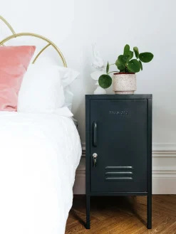 Mesilla De Noche Taquilla De Metal The Shorty, Con Abertura A La Izquierda O Derecha