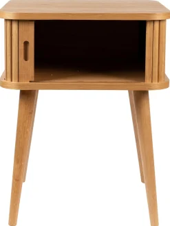 Mesita De Noche De Madera Barbier, Puerta Corredera