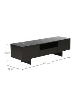 Mueble De Tv Fione, Con Tablero En Efecto Marmol
