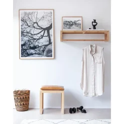 Perchero De Pared De Bambu Rib, Tamanos Diferentes