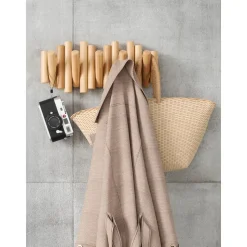 Perchero De Pared De Madera De Pino Picket