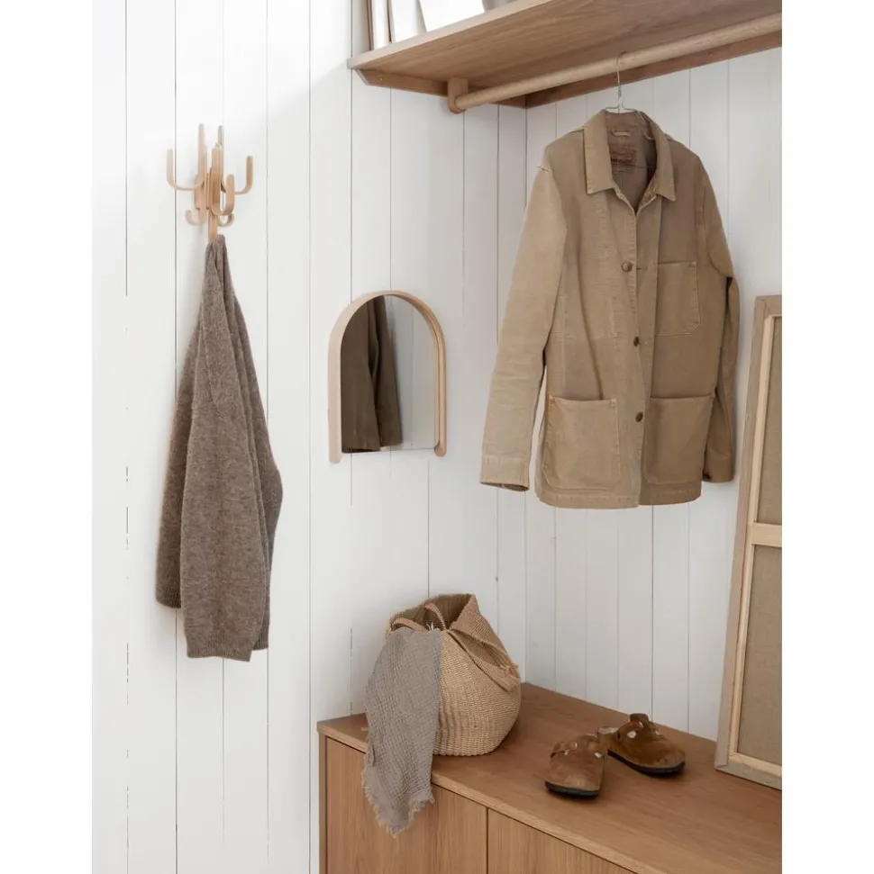 Perchero De Pared De Madera De Roble Woody