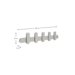 Perchero De Pared De Madera De Fresno Merry