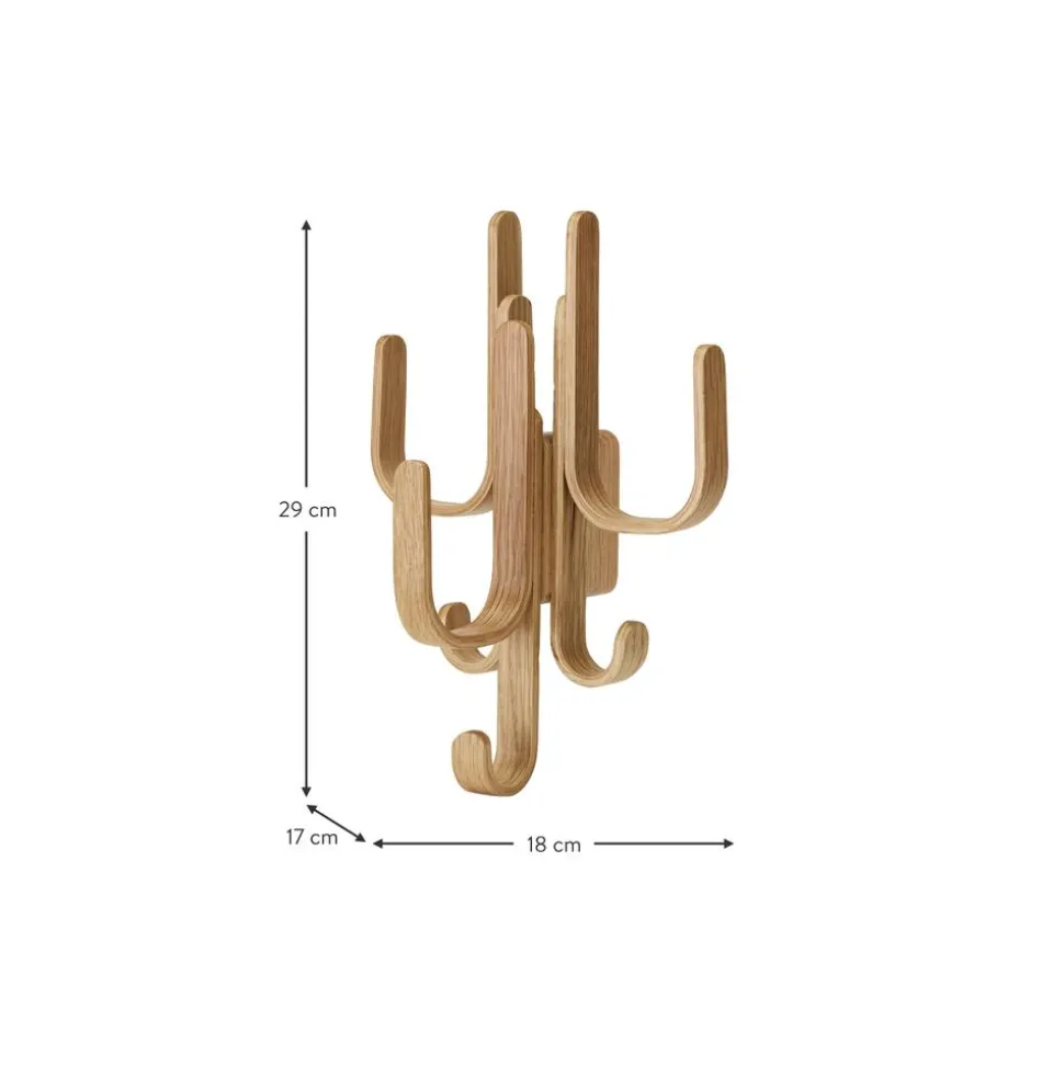Perchero De Pared De Madera De Roble Woody