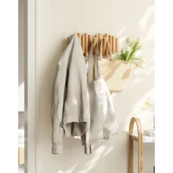 Perchero De Pared De Madera De Pino Picket