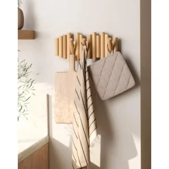 Perchero De Pared De Madera De Pino Picket