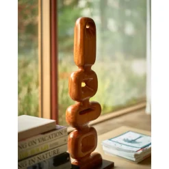 Pieza Decorativa Grande Artesanal De Madera De Teca Ornament