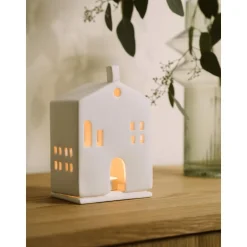 Portavela De Porcelana Living