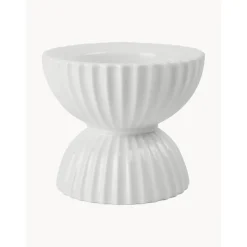 Portavelas De Porcelana Con Relieves Tura