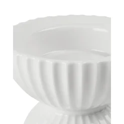 Portavelas De Porcelana Con Relieves Tura