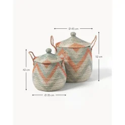 Set De Cestas Con Tapadera Mija, 2 Uds.