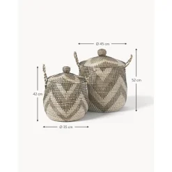 Set De Cestas Con Tapadera Mija, 2 Uds.