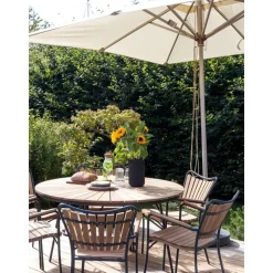 Set De Comedor Para Exterior De Madera Teca Ellen, 5 Pzas.