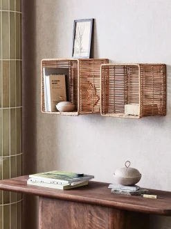 Set De Estantes De Pared De Ratan Zeya, 2 Uds.