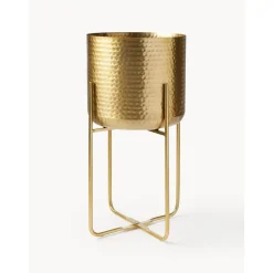 Set De Macetero De Metal Martillado Nives, 2 Uds.